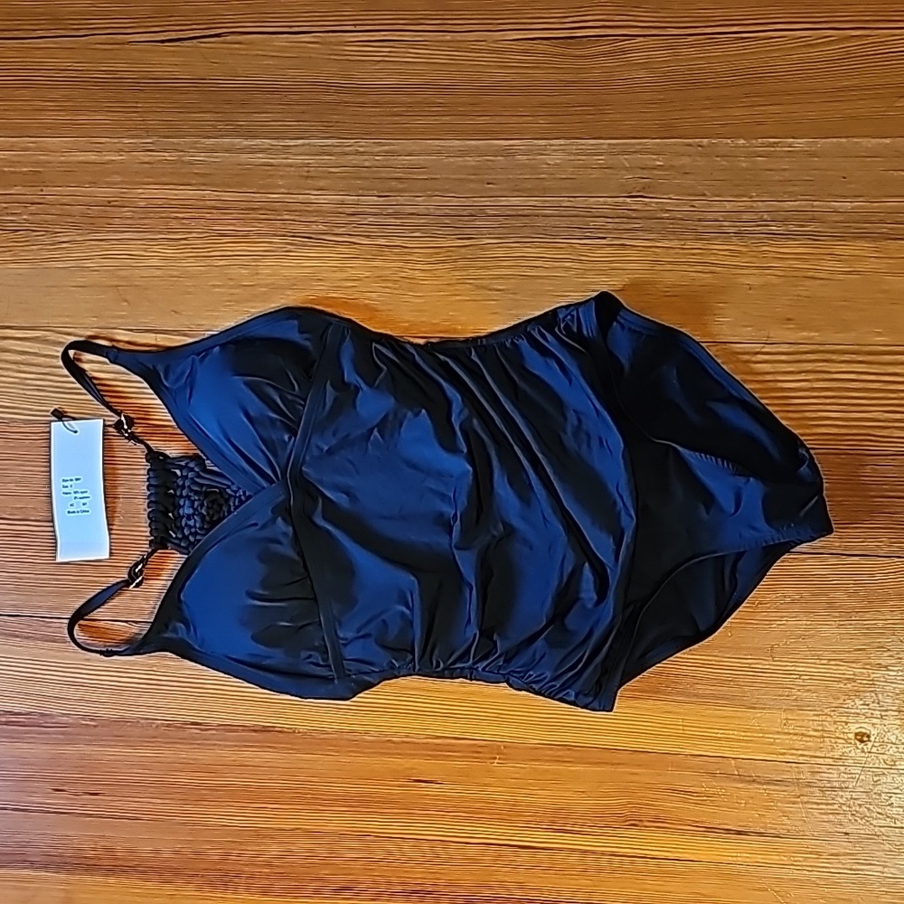 Black one piece bathing suit